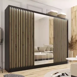 Szafa przesuwna z lustrem lamele 250 cm LOFT
