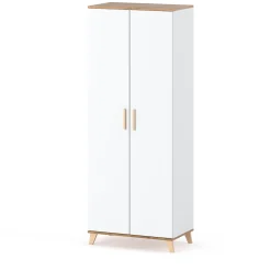 Szafa skandynawska garderoba 80cm sypialnia półki biały mat