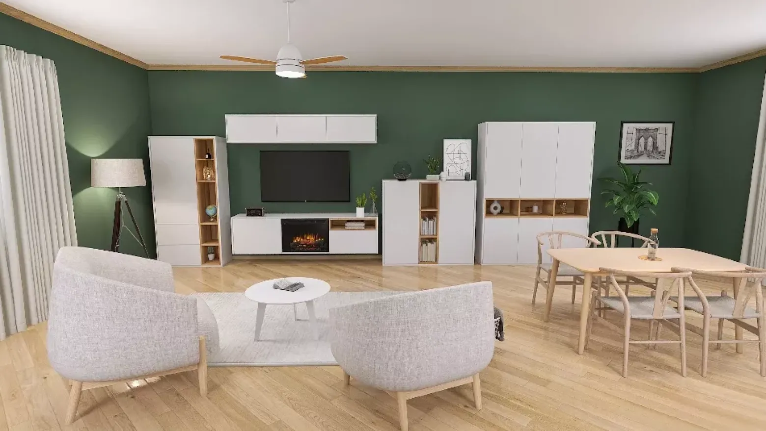 Szafa TECERO Warmtec S3P Biały mat, jasny dąb