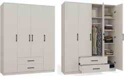 Szafa Topeshop Romana 160 cm kaszmir beż