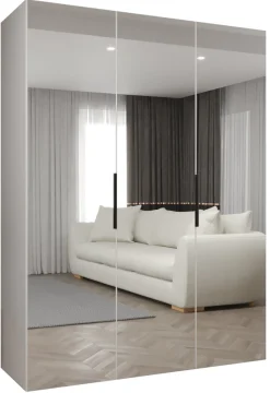 Szafa uchylna otwierana MARBELLA 3 150 wys. 202 cm biały + czarny