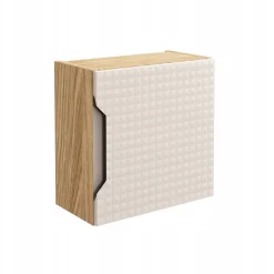 Szafka Łazienkowa 35 cm BEŻOWA KWADRAT Wisząca MDF 3D LUXOR