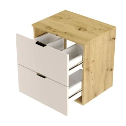 Szafka Łazienkowa pod Umywalkę z Blatem 60cm Kaszmir Orzech