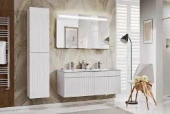 Szafka ICONIC WHITE 82-60-D-1S z umywalką Smile i blatem