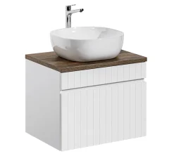 Szafka ICONIC WHITE 82-60-D-1S z umywalką Smile i blatem