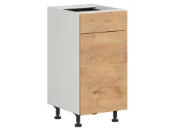 Szafka kuchenna dolna Hamper 40 cm lewa z szufladą cichy domyk dąb lancelot
