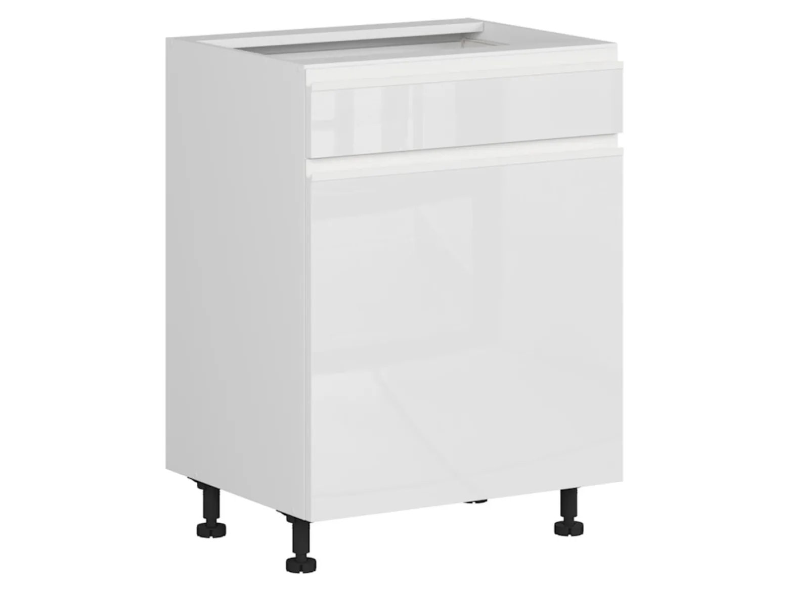 Szafka kuchenna dolna Sole 60 cm prawa biały połysk