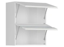 Szafka kuchenna górna Sole 60 cm z witryną uchylna biały połysk