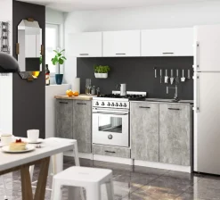 Szafka kuchenna S60 OLIWIA Biała, Beton 60x55x82 cm
