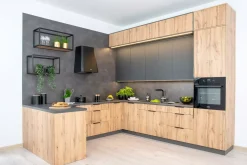 Szafka kuchenna wisząca z okapem 60 BONO W60 SLIM/88 P/L dąb