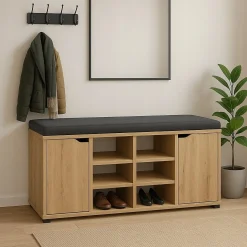 Szafka na buty z siedziskiem 100 cm Dąb Sonoma