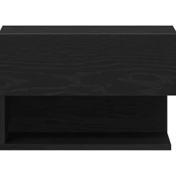 Szafka Nocna Czarna Komoda Stolik Półka Nocna Do Sypialni 46 x 29.5 x 30 cm