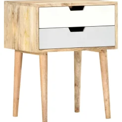 Szafka Nocna Drewniana Komoda Stolik Nocny Do Sypialni 47 x 35 x 59 cm