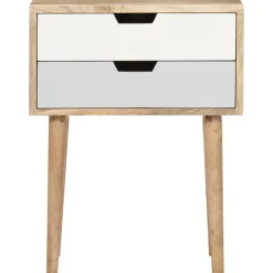 Szafka Nocna Drewniana Komoda Stolik Nocny Do Sypialni 47 x 35 x 59 cm