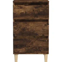 Szafka Nocna Stolik Komoda Brązowa z Szufladą Do Sypialni 40x35x70 cm