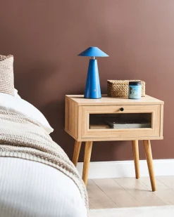 Szafka nocna stolik z 1 szufladą jasne drewno