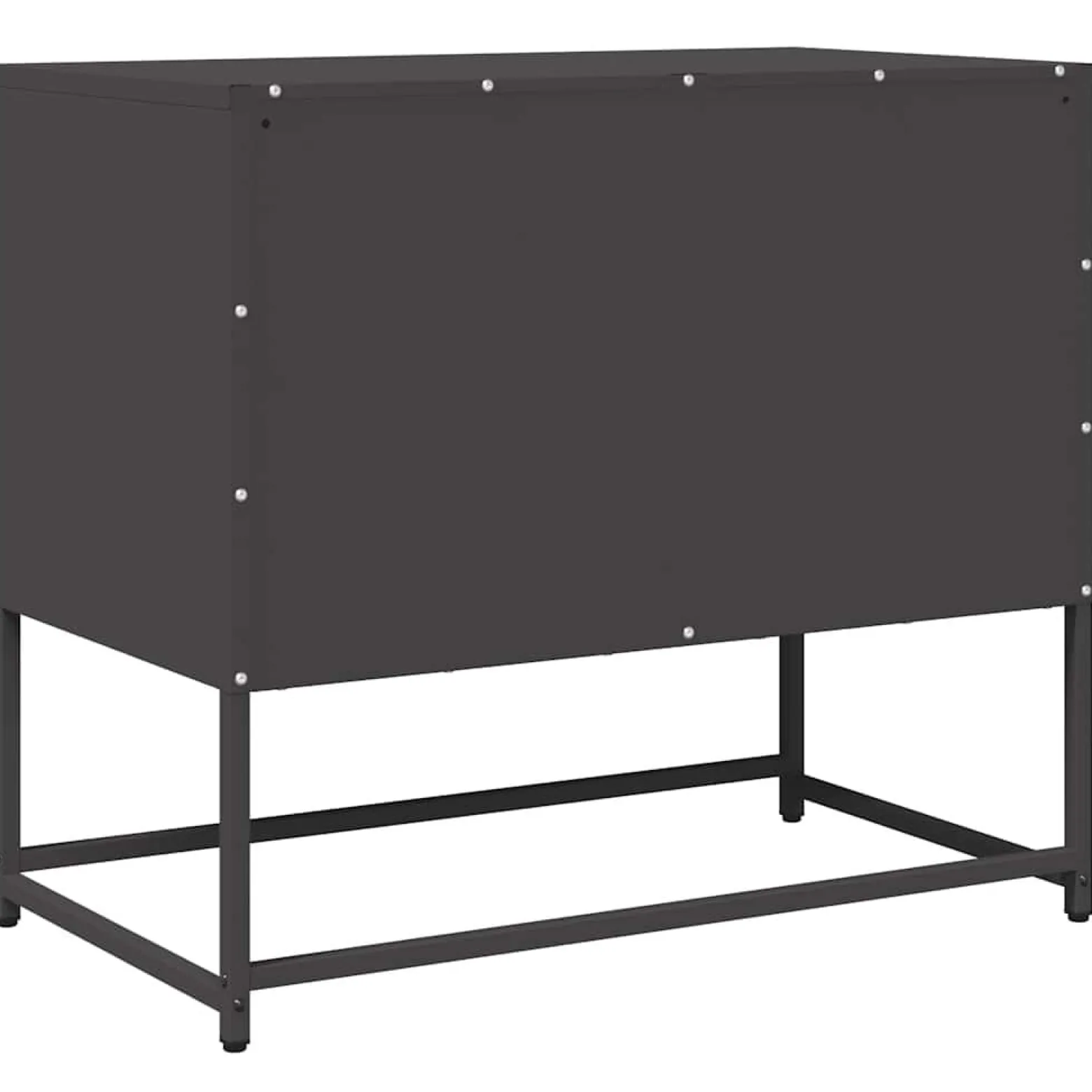 Szafka Pod Telewizor Czarna Półka Szafka RTV Stalowa 68x39x60.5 cm