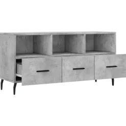 Szafka pod telewizor szarość betonu 102x36x50 cm
