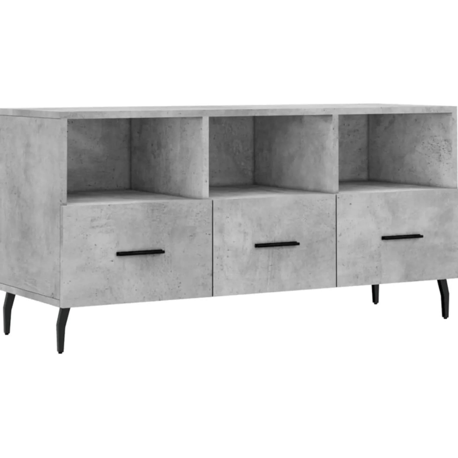 Szafka pod telewizor szarość betonu 102x36x50 cm