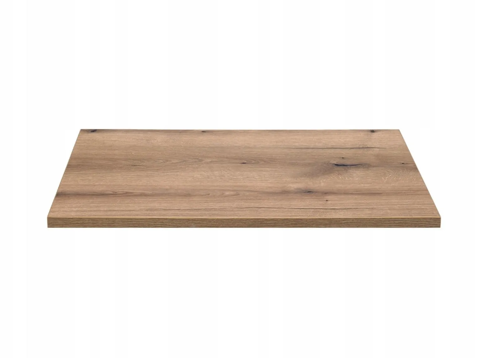Szafka Pod Umywalkę 80 cm BIAŁA BLAT DĄB RYFLE 2D NOVA WHITE