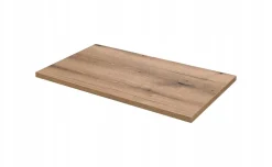 Szafka Pod Umywalkę 80 cm BIAŁA BLAT DĄB RYFLE 2D NOVA WHITE