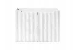 Szafka Pod Umywalkę 80 cm BIAŁA BLAT DĄB RYFLE 2D NOVA WHITE