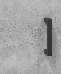 Szafka Regał Witrynka Szara Beton z Drzwiami 69.5x34x180 cm do Salonu