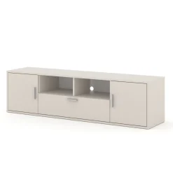 Szafka RTV BLANCA 150 cm kaszmir stolik pod telewizor + LED RGB