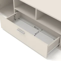 Szafka RTV BLANCA 150 cm kaszmir stolik pod telewizor + LED RGB