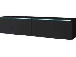 Szafka RTV DONNA 140 w kolorze czarny grafit