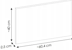 Szafka Z Umywalką 60 cm BLAT DĄB 2 Drzwi Ryfle NOVA BLACK