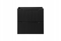 Szafka Z Umywalką 60 cm BLAT DĄB Szuflady Ryfle NOVA BLACK