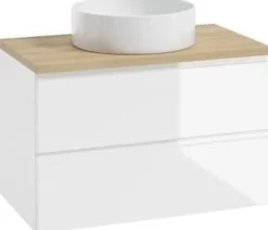Szafka łazienkowa biała 60x50cm wisząca komoda pod umywalkę