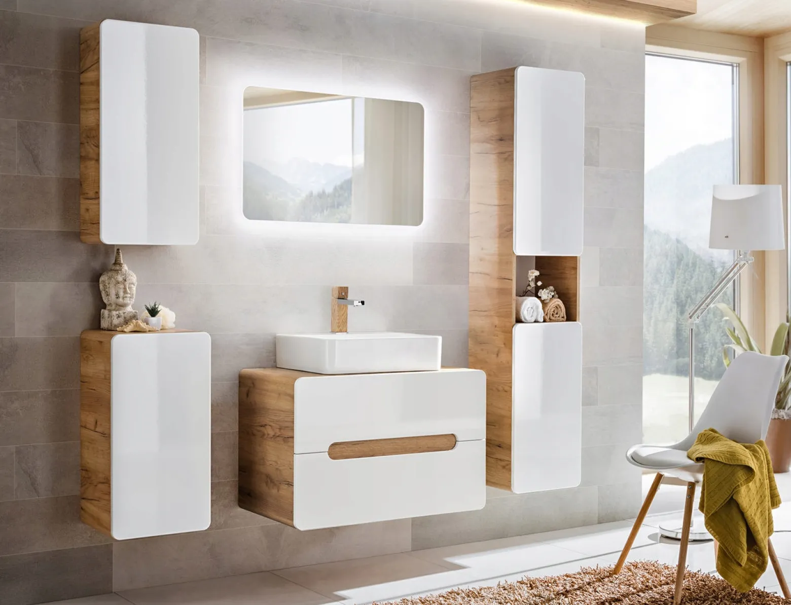 Szafka łazienkowa wisząca ARUBA WHITE 830