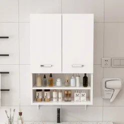 Szafka łazienkowa wisząca ścienna nad pralkę pojemne półki regał loft 64 cm