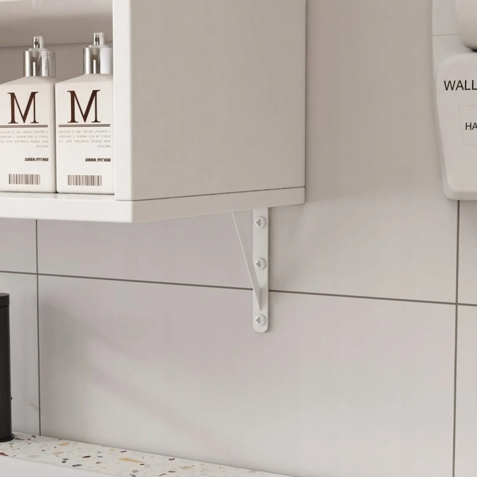 Szafka łazienkowa wisząca ścienna nad pralkę pojemne półki regał loft 64 cm