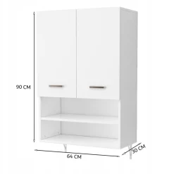 Szafka łazienkowa wisząca ścienna nad pralkę pojemne półki regał loft 64 cm
