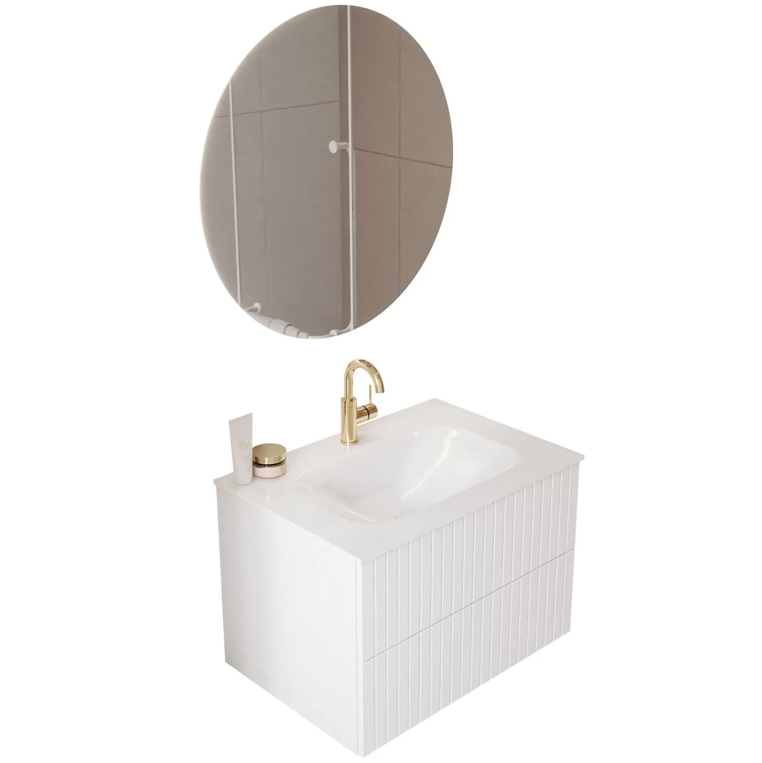 Szafka łazienkowa wisząca ESPEJO 76 cm z lustrem