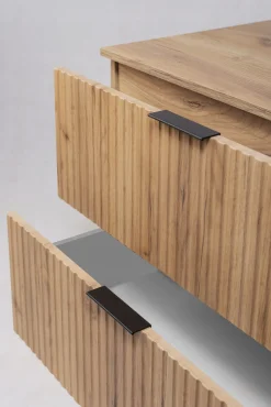 Szafka Łazienkowa Wisząca Jednodrzwiowa Dąb Blat Regał Dąb 120X46 Mdf