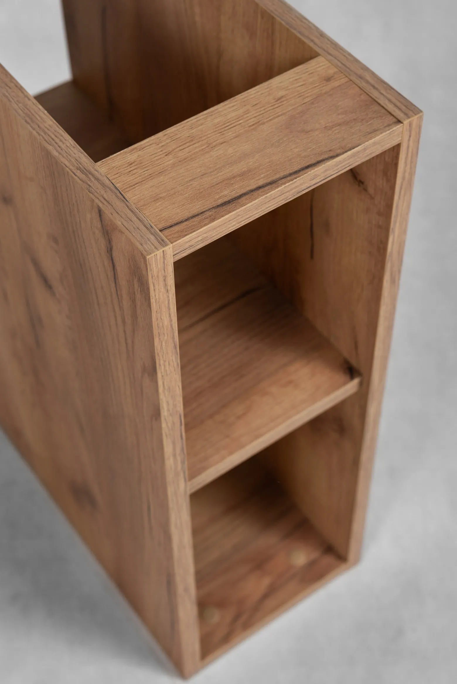 Szafka Łazienkowa Wisząca Jednodrzwiowa Dąb Blat Regał Dąb 120X46 Mdf