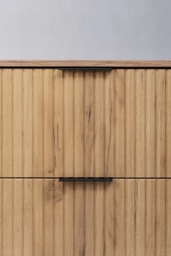 Szafka Łazienkowa Wisząca Jednodrzwiowa Dąb Blat Regał Dąb 120X46 Mdf