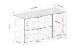 Szafka łazienkowa wisząca, kaszmir / blat marmur (MDF), 120 x 57 x 46 cm