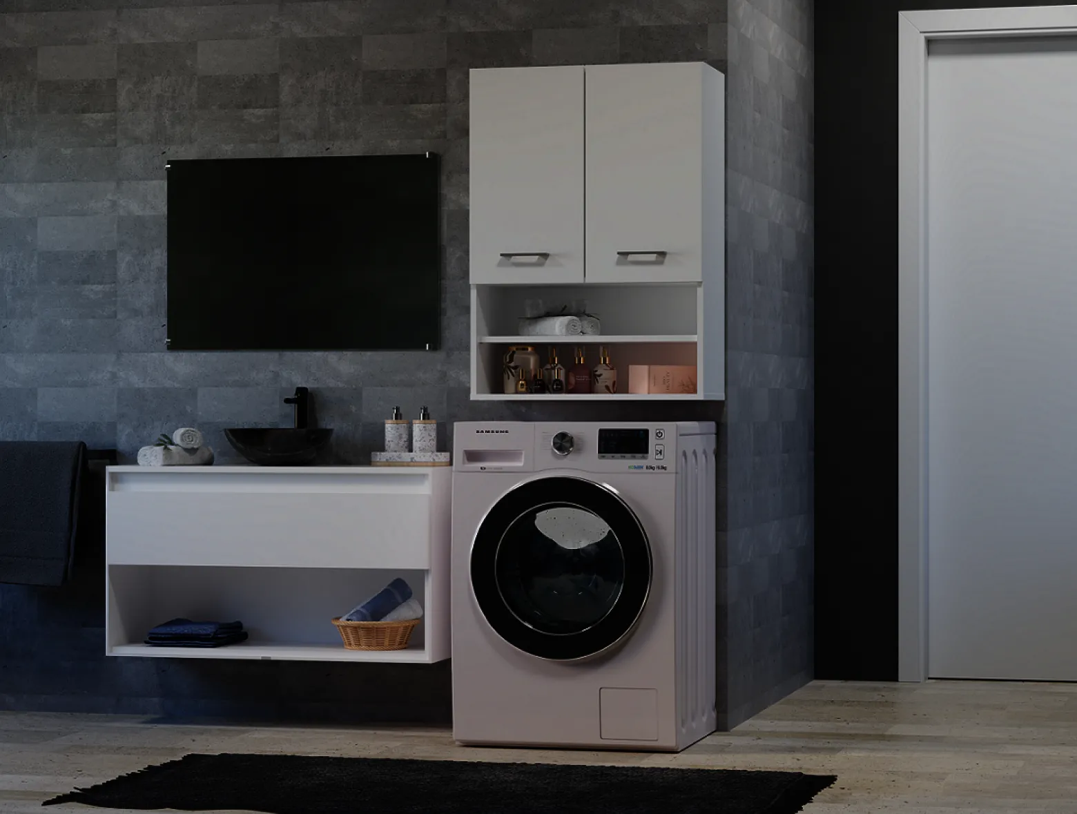 Szafka łazienkowa wisząca Pola mini DK biel mat
