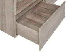 Szafka łazienkowa wisząca z podwójną umywalką VIEDMA 120 cm Beżowoszary