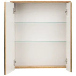 Szafka Łazienkowa z Lustrem 60cm 2 Drzwi Dąb Wotan Vivien