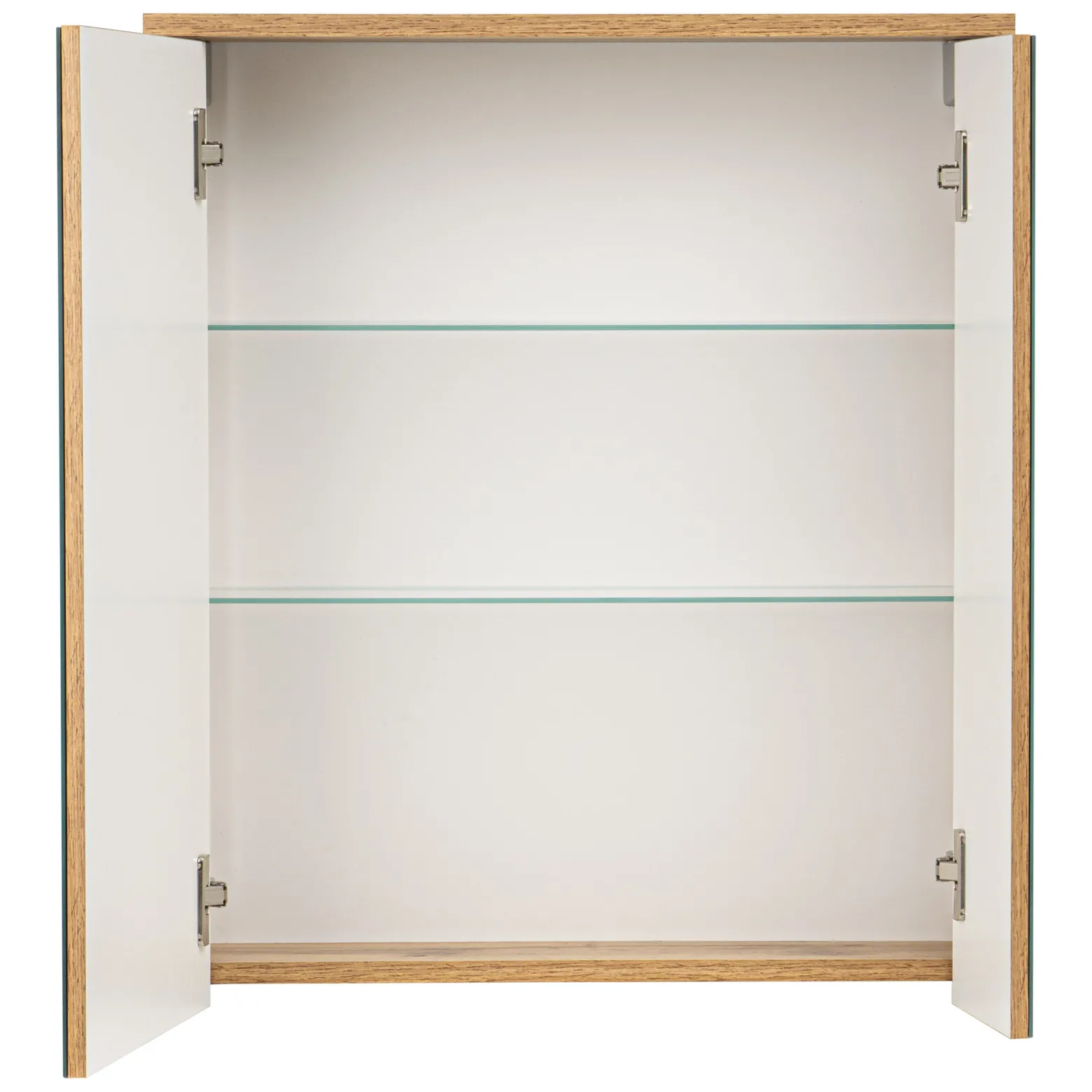 Szafka Łazienkowa z Lustrem 60cm 2 Drzwi Dąb Wotan Vivien