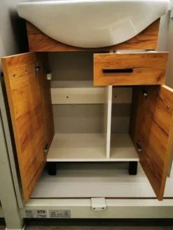 Szafka łazienkowa z umywalką dąb craft 55 cm na nóżkach