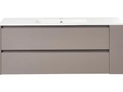 Szafka łazienkowa z umywalką wisząca 120 cm beżowoszara