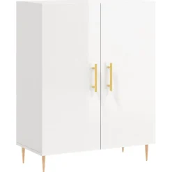 Szafka Biała Połysk 69.5x34x90 cm do Salonu Pokoju Sypialni