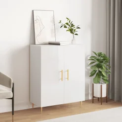 Szafka Biała Połysk 69.5x34x90 cm do Salonu Pokoju Sypialni
